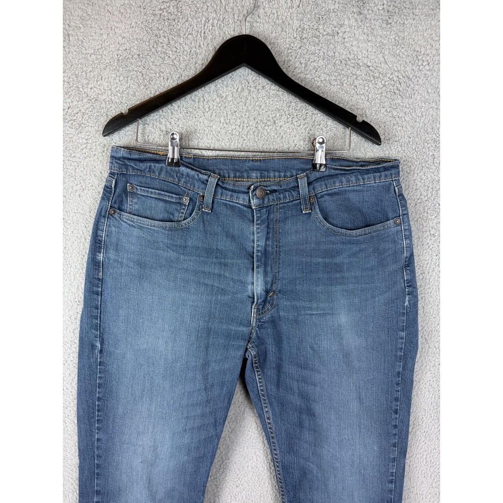 Levis 514 Jeans Mens 38x30 Blue Medium Wash Regular Straight Stretch Denim Mens